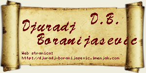 Đurađ Boranijašević vizit kartica